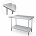 Thumbnail image #3 for Advance Tabco 108 Inch x 36 Inch Stainless Steel Work Table with Rear Up-Turn and Galvanized Undershelf