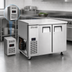 Thumbnail image #3 for Everest Refrigeration ETF2 2-Section Undercounter Worktop Freezer, 13 Cu. Ft., Side-Mounted Self-Contained, Stainless Steel