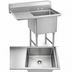 Thumbnail image #3 for 1-Compartment Fabricated Sink with 24-Inch Left Drainboard, 24 x 24 x 14 Bowl, 16-Gauge 304 Stainless Steel