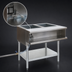 Thumbnail image #3 for Eagle Group AWT2-NG-3VP Natural Gas Water Bath Hot Food Table with Open Base and 2 Pan Openings