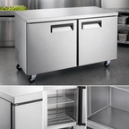 Thumbnail image #3 for Hurakan by Equip.me 36-Inch Two-Section Undercounter Freezer with Solid Doors