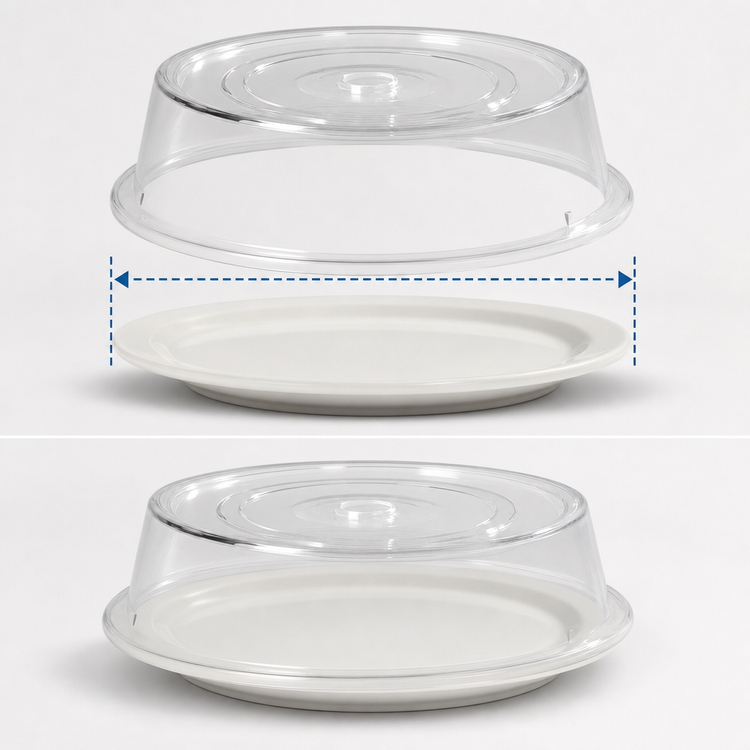 Product image #3 for Carlisle Round Clear Polycarbonate Plate Cover for 10-1/2" to 10-5/8" Plates