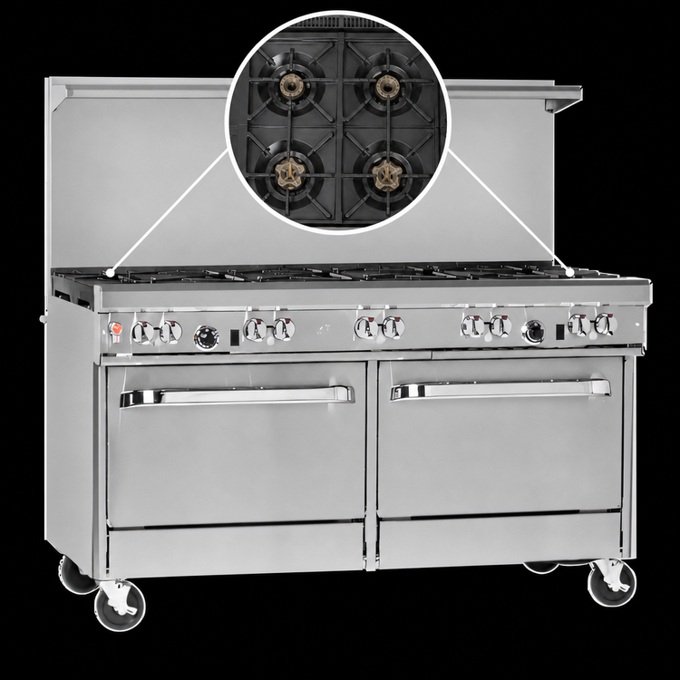 Product image #3 for Southbend Ultimate 60-Inch Commercial Gas Restaurant Range with 4 Burners, 36-Inch Griddle and 2 Standard Ovens