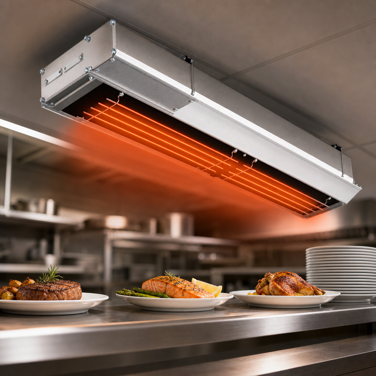 Product image #3 for Hatco Glo-Ray 66-Inch High Watt Dual Infra-Black Strip Heater, Unlighted