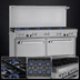 Thumbnail image #3 for Southbend Ultimate 60-Inch Gas Restaurant Range with 6 Open Burners, 24-Inch Charbroiler, Convection Oven, and Cabinet Base