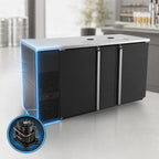 Thumbnail image #3 for Micro Matic USA Pro-Line MDD68-E-LT Two-Section Draft Beer Cooler, 28 Cu. Ft., 69-1/2 in. W, Self-Contained, Black