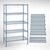 Thumbnail image #3 for Quantum WR54-1860GY-5 Wire Shelving Starter Kit — 60 Inches W x 18 Inches D x 54 Inches H, 5-Shelf, Gray Epoxy Antimicrobial Finish