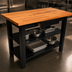 Thumbnail image #4 for John Boos Appalachian Red Oak Wood Top Work Table with 2 Slatted Undershelves, 48 x 36 x 34-3/4 Inches