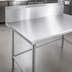 Thumbnail image #3 for Advance Tabco TVKS-3612 144-Inch x 36-Inch Stainless Steel Work Table with 10-Inch Backsplash and Open Base