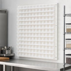 Thumbnail image #3 for Quantum QLP-4861HC-220-165CL Wall-Mounted Louvered Panel Starter Unit with 165 Clear Bins, 48 x 8 x 61 Inches, Oyster White Steel