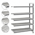 Thumbnail image #3 for Cambro Camshelving Elements XTRA 5-Tier Stationary Add-On Louvered Polymer Shelving Unit, 21 x 54 x 64 Inches, Speckled Gray