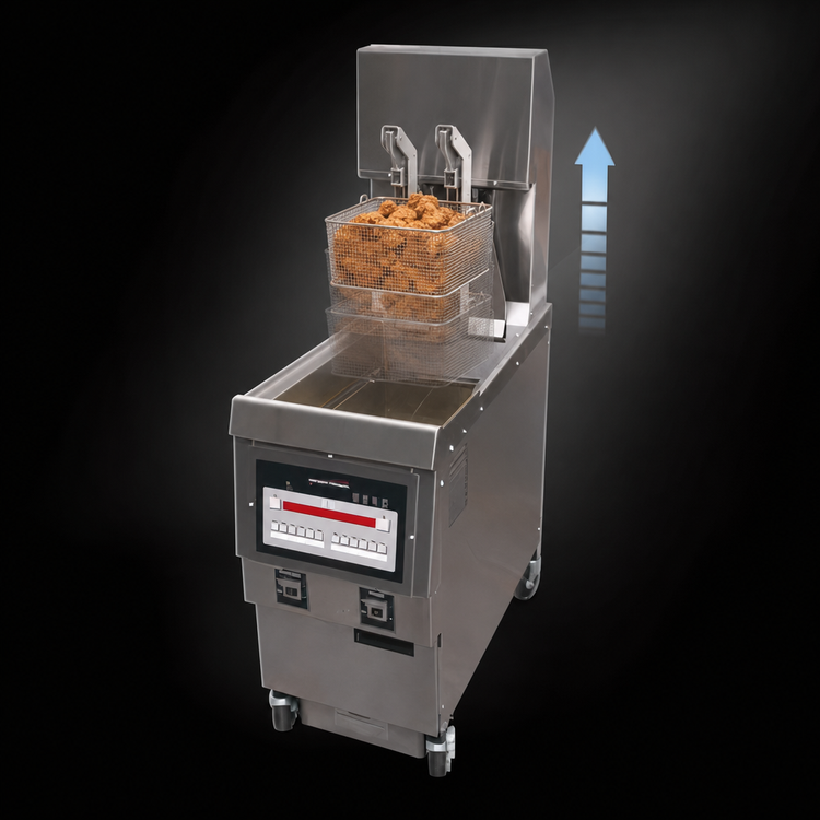 Product image #3 for Henny Penny 1-Well Electric Auto Lift Open Fryer with Built-In Filtration