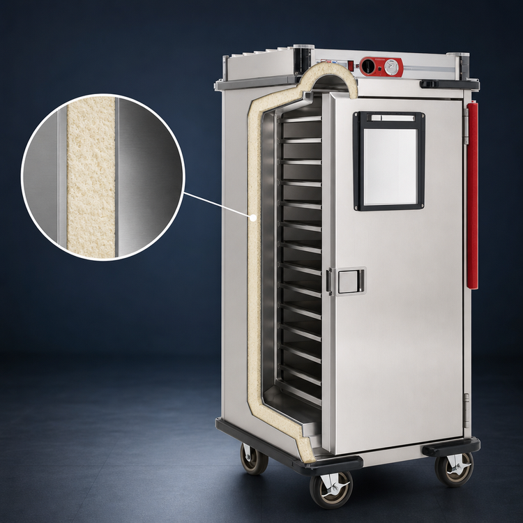 Product image #3 for Metro C5 Transport Armour T-Series Mobile Heated Holding Cabinet, 5/6 Height, 14 Full-Size Pan Capacity
