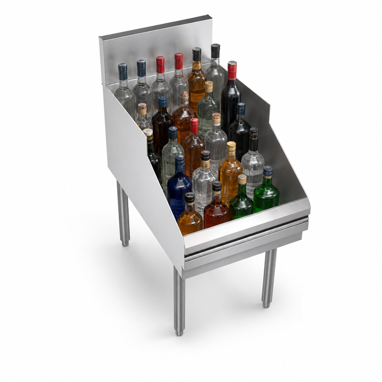 Product image #3 for Krowne Royal Series Freestanding Underbar Liquor Bottle Display Unit, 18 x 29 Inch, 20-Bottle Capacity