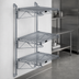 Thumbnail image #3 for Quantum Wall-Mount Cantilever Starter Unit with 3 Wire Shelves and Gray Epoxy Antimicrobial Finish