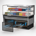 Thumbnail image #4 for Turbo Air Low-Profile Drop-In Horizontal Open Refrigerated Display Case with Glass Side Panels, 13 Cu. Ft.