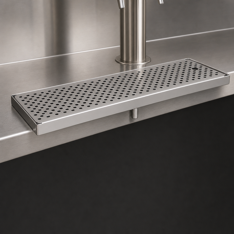 Product image #3 for Glastender Surface Mount Stainless Steel Drain Pan, 26 Inch W x 8 Inch D