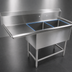 Thumbnail image #3 for John Boos Pro-Bowl 2-Compartment Sink with Left Drainboard, 76-3/16 Inch Wide