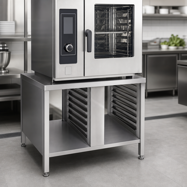 Product image #3 for RATIONAL UG II Stationary Stainless Steel Oven Stand for SCC 62/CMP 102 Series