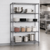 Thumbnail image #3 for Metro Super Erecta Stationary Starter Wire Shelving Unit, 48W x 18D x 74H, 4 Shelves, Metroseal Gray Epoxy-Coated Finish with Microban