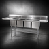Thumbnail image #3 for Spec-Master FN2880-4-30L Four-Compartment Stainless Steel Sink with 30-Inch Left Drainboard