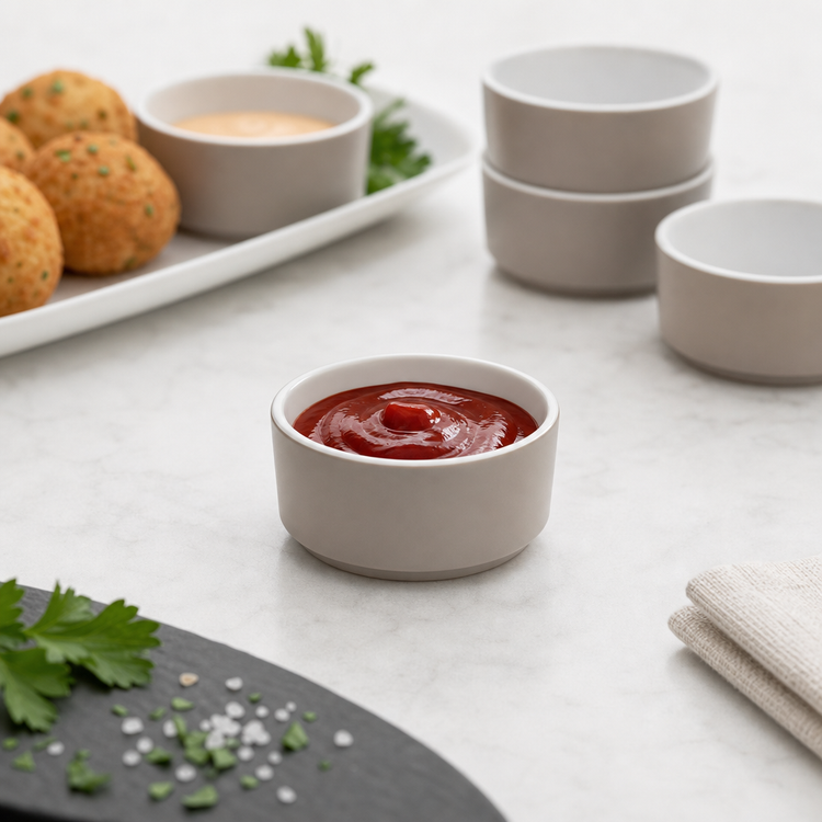 Product image #3 for American Metalcraft 5 oz Round Melamine Bowl, Mocha