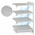 Thumbnail image #4 for Cambro Camshelving Premium 4-Shelf Vented Polymer Shelving Add-On Unit, 24 W x 21 D x 72 H, Speckled Gray