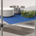 Thumbnail image #3 for QuadPlus 30 Inch x 21 Inch Solid Blue Polymer Shelf Mat with MICROGARD Antimicrobial Protection and Chrome Wire Frame