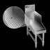 Thumbnail image #3 for Spec-Bar Freestanding Recessed Workboard with Perforated Stainless Steel Insert and Drain, 36 x 29 Inches