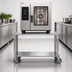 Thumbnail image #3 for Convotherm Stainless Steel Open Oven Stand with Storage Shelf for C4 6.20 and 10.20 Combi Ovens