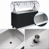 Thumbnail image #3 for Vollrath 2-Series Affordable Portable 4-Pan Non-Refrigerated Cold Food Station with Buffet Breath Guard and Open Storage Base, Black