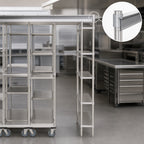 Thumbnail image #3 for Metro TOP-TRACK TTE21K3 Stationary End Unit Kit, 21-Inch Wide, 86-Inch Epoxy-Coated Posts