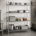 Thumbnail image #3 for Advance Tabco Special Value Series 72-Inch x 18-Inch x 74-Inch Stationary Wire Shelving Unit with 4 Shelves, Chrome Finish