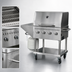Thumbnail image #3 for Omcan Mobile 4-Burner Stainless Steel Outdoor Propane BBQ Charbroiler