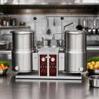 Thumbnail image #3 for Crown EC-6TW-2 Countertop Twin 6-Gallon Electric Tilting Kettle