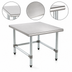 Thumbnail image #3 for Eagle Group 30-Inch x 30-Inch Stationary Mixer Stand with Stainless Steel Top and Galvanized Tubular Base