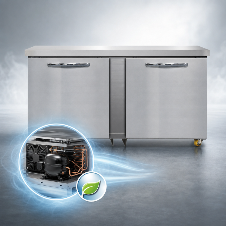Product image #3 for Continental Refrigerator SWF60N-U 60" Two-Section Undercounter Freezer with Solid Doors