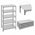 Thumbnail image #4 for Cambro Camshelving Premium 5-Shelf Solid Shelf Kit, 21 x 24 Inches, Speckled Gray