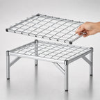 Thumbnail image #3 for Metro Super Erecta HP52C Chrome Dunnage Rack with Lift-Off Mat, 30"W x 24"D x 14.5"H, 1600 lb Capacity