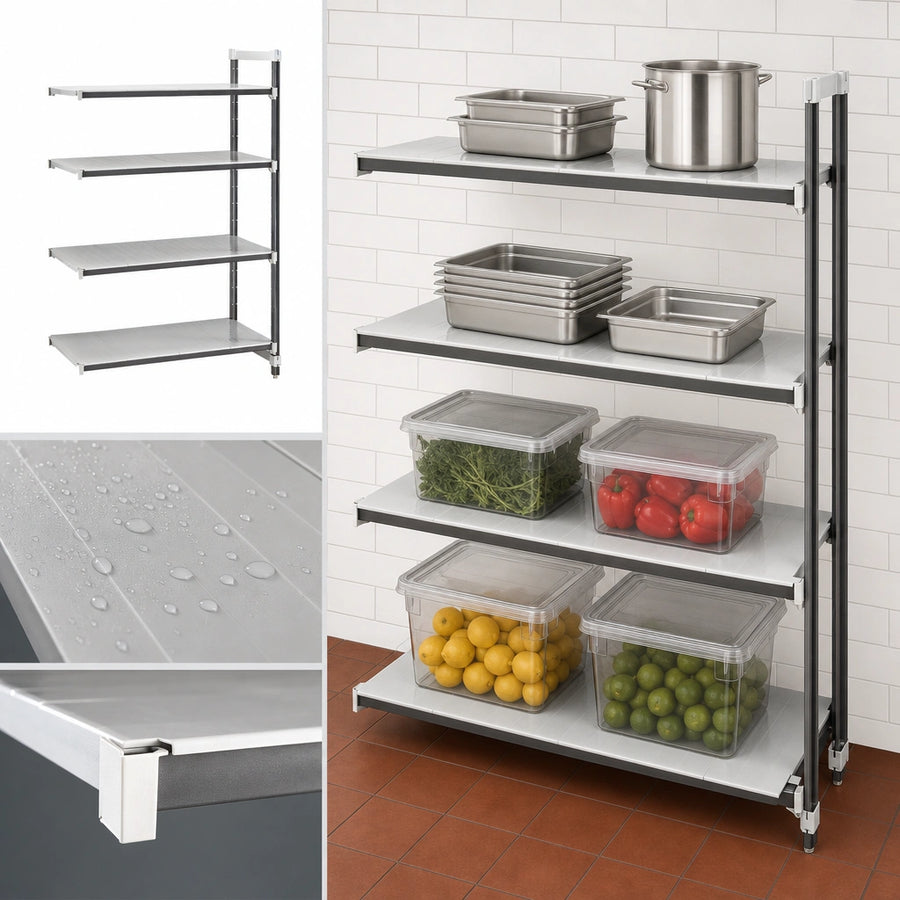 Four Solid Shelf Plates
