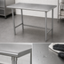 Thumbnail image #3 for Advance Tabco 30 Inch x 30 Inch Stainless Steel Flat Top Open Base Work Table