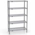 Thumbnail image #3 for Eagle Valu-Master Stationary 5-Tier Starter Wire Shelving Unit, 48 x 24 x 74 Inches, Pewter Gray Epoxy