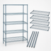 Thumbnail image #3 for Quantum Gray Epoxy Antimicrobial Wire Shelving Starter Kit with 5 Shelves, 36 Inch W x 14 Inch D x 86 Inch H