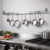 Thumbnail image #3 for John Boos Wall-Mount Stainless Steel Single-Bar Pot Rack with 11 Double Hooks, 132 Inch Wide