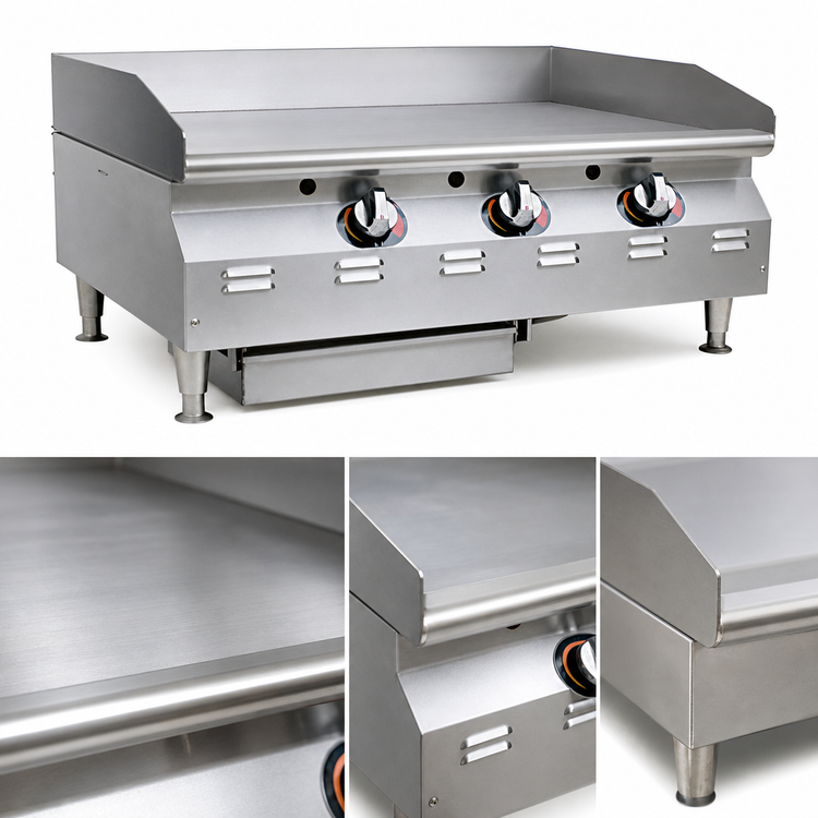 Product image #3 for RedHots Chef's Line Extra-Deep 24-Inch Countertop Natural Gas Griddle with Manual Controls