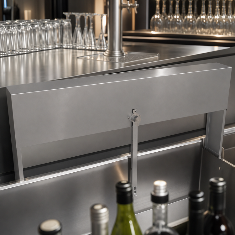 Product image #3 for Glastender 26-Inch Single Speed Rail Locking Cover, Stainless Steel