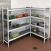 Thumbnail image #3 for Fermostock 4-Tier Corner Expansion Polymer Shelving Unit, 64W x 18D x 66H
