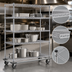 Thumbnail image #3 for Chrome 4-Tier Wire Shelving Dolly Truck, 60 x 21 Inches, 69 Inches High