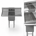 Thumbnail image #3 for Mixrite 1-Compartment 18-Gauge Stainless Steel Sink with Legs, 18