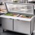 Thumbnail image #4 for Beverage-Air SPE60HC-24M-STL Mega Top Sandwich Prep Table with See-Thru Lid, 60-Inch, 2-Section, 24-Pan Capacity